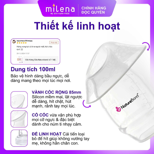  NATURE BOND - Cốc hút sữa silicon (1 cái)