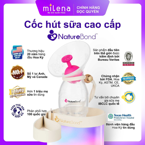 NATURE BOND - Cốc hút sữa silicon (1 cái)